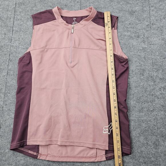 Fox Racing Cycling Shirt Womens Medium Sleeveless Half Zip Athletic MTB Bike BMX - Picture 4 of 5